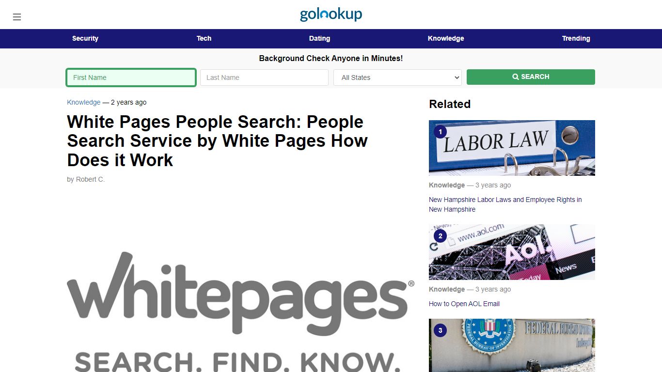 White Pages People Search, People Search White Pages - GoLookUp
